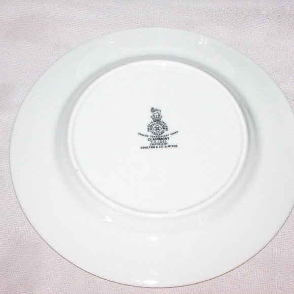 4 Royal Doulton CLAIRMONT Bread Plates TC1033 English Translucent China Floral - Picture 3 of 3